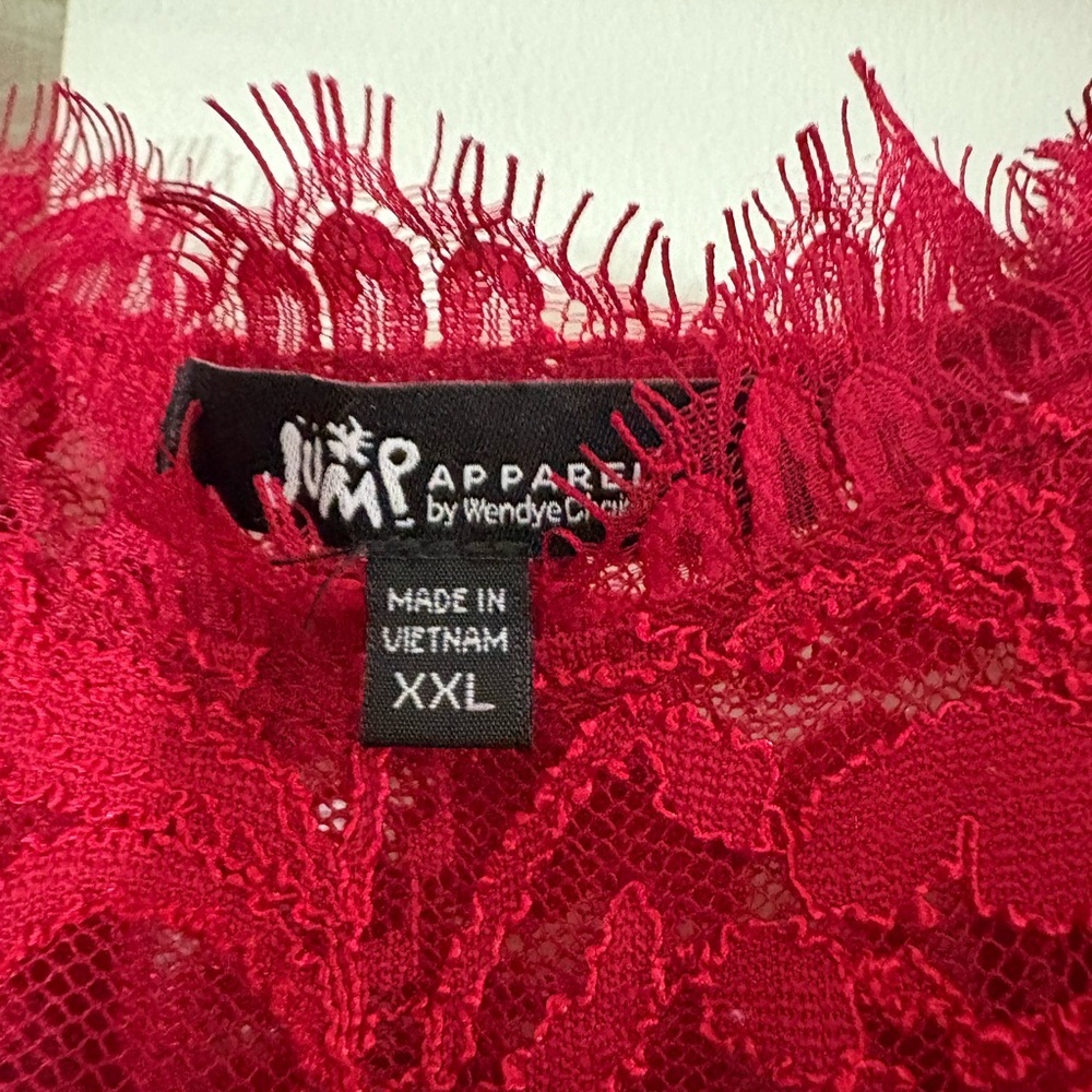 Elegant Red Lace Dress​ - Picture 4 of 4